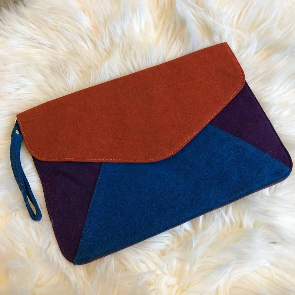 Giannini Color Block Envelope Clutch Purse